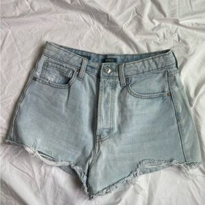 Light Wash Denim Cutoff Shorts